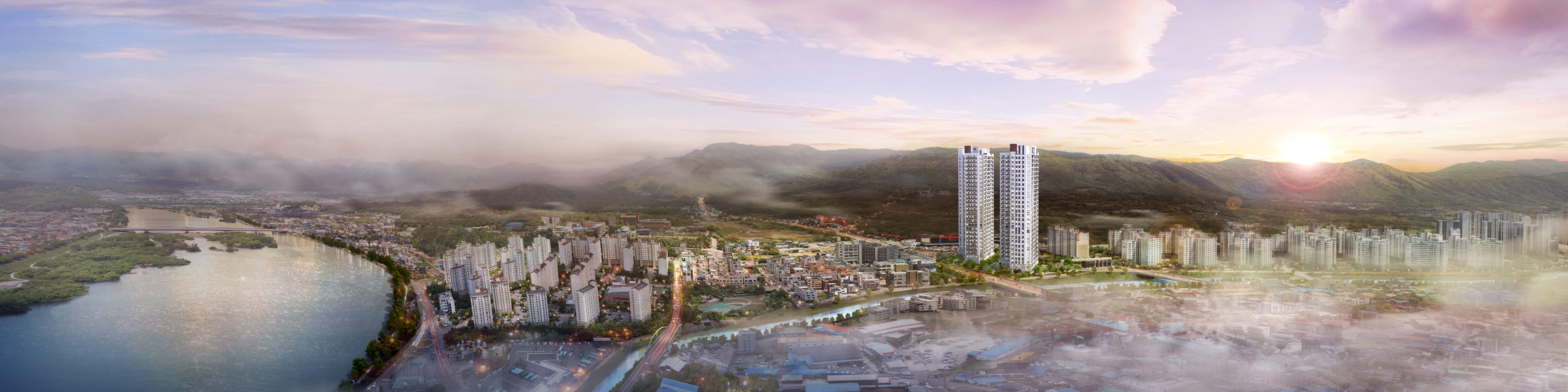 Official promotional rendering of Chuncheon Riverview IPARK